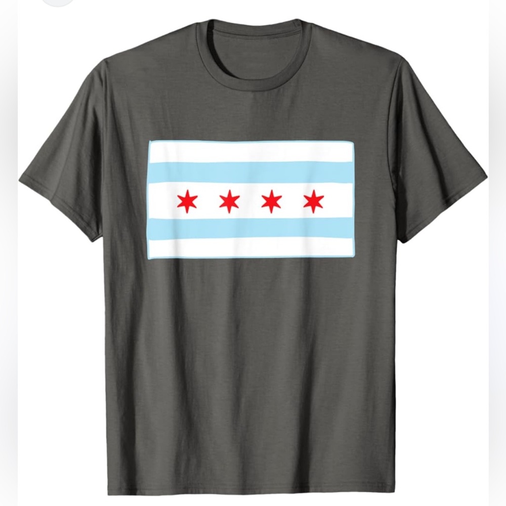 Official Hamilton Musical Chicago Flag Broadway Show Theater T-Shirt Top Large